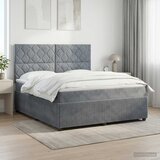  Boxspring krevet s madracem Tamnosiva 180 x 200 cm Baršun | shoptok.hr
