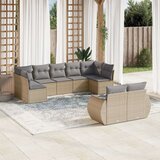  9-dijelni set vrtnih sofa s jastucima bež od poliratana | shoptok.hr