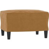  Fotelja s tabureom smeđa 60 cm baršunasta | shoptok.hr