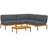 vidaXL Kavčna garnitura z blazino 4 pcs Antracit Masiven les akacije, (5000263217) Cene