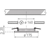  led ugradno svetlo vega LED/12W/230V 2900/3900/5800K prečnik 17,5 cm crna | Eponuda.com