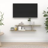vidaXL Stenska TV polica sonoma hrast 125x18x23 cm iverna plošča Cene