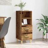 vidaXL Strani šal Star les 34 x 34.5 x 90 cm Konstruiran les | Shoptok.si