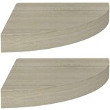 vidaXL Plutajuće kutne police 2 kom boja hrasta 25 x 25 x 3,8 cm MDF | shoptok.hr