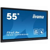 Iiyama 55" iiWare10 , Android 11, 40-Points PureTouch IR with zero bonding, 3840x2160, UHD IPS panel, Metal Housing, Fan-less, Speakers 2x 16W front, VGA, HDMI 3x HDMI-out, USB-C with 65W PD (front), Audio mini-jack and Optical Out (S/PDIF), USB Touch Inter cene