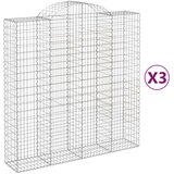  Lučne gabionske košare 3 kom 200x50x200/220cm pocinčano željezo | shoptok.hr