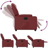  Električni naslonjač od umjetne kože crvena boja vina | shoptok.hr