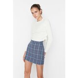 Trendyol Indigo Plaid Skirt Cene