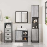  3-dijelni set kupaonskog namještaja siva boja hrasta drveni | shoptok.hr