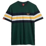 Superdry Majice s kratkimi rokavi T-shirt Essential Stripe Zelena | Shoptok.si