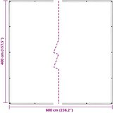  Prozirna cerada s ušicama 4x6 m PVC | shoptok.hr