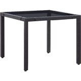  Zunanja jedilna garnitura 5-delna poli ratan črna, (20598307) | Shoptok.si