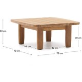 Kave Home Vrtna miza iz tikovine 70x70 cm Tirant - | Shoptok.si