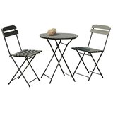 SUNFUN Balkonski set namještaja Verona (3-dij., Sive boje) | shoptok.hr
