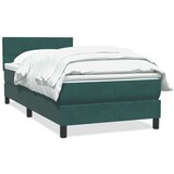 Box spring postelja z vzmetnico temno zelena 80x220 cm žamet, (21793245) | Shoptok.si