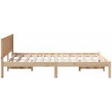  Krevetna konstrukcija Smeđa 135 x 190 cm Čvrsto borovo drvo | shoptok.hr