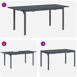  Vrtni set za objed 7 pcs Antracit Čelik | shoptok.hr