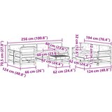  Set lounge namještaja za vrt 10 pcs Voštanosmeđa | shoptok.hr