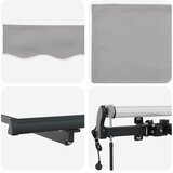  Skrovita tenda Svijetlo siva 400 × 350 cm Tkanina i Aluminij | shoptok.hr