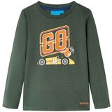  Dječja majica dugih rukava tamnozelena 104 | shoptok.hr
