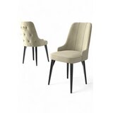 Hanah home Newa set stolica, 46x94x46 cm, 4 dijela, krem-crna | Eponuda.ba