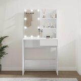  Toaletni stolić s LED svjetlima sjajni bijeli 74,5x40x141 cm | Eponuda.com