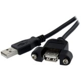 StarTech.com USBPNLAFAM1 USB kabel 0,3 m USB 2.0 USB A Crno | Shoptok.si