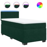 Box spring krevet s madracem tamnozeleni 100x200 cm baršunasti | shoptok.hr