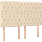 Krevet s oprugama i madracem krem 140 x 190 cm od tkanine | shoptok.hr