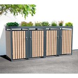 Westman - Spremište za 4 kante za smeće s krovom za biljke Planta | 4x240L | 84x264x124 cm - BRANDED IN GERMANY | shoptok.hr