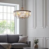  Endon 102505 - Luster na lancu 6xE14/6W/230V prečnik 55 cm mesing | Eponuda.com