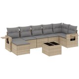 Maison Chic Seti vrtnega pohištva - Vrtna garnitura - Vrtni pohištvo set 8-delna z blazinami bež poli ratan, (21799712) | Shoptok.si