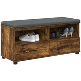  Klupa za hodnik s jastukom Dimljeni hrast 100 x 38 x 46 cm | shoptok.hr