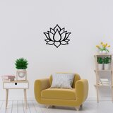 Atelier Del Sofa Zidna dekoracija Lotus Flower 1, 50x43 cm, 1.2mm, Crna Cene