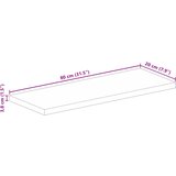  Ploča za stol 80x20x3,8 cm pravokutna masivno obnovljeno drvo | shoptok.hr