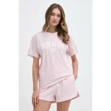 Pinko Bombažna kratka majica ženska, roza barva, 104269 A25Z