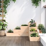  Vrtna sadilica s 4 razine 80,5 x 79 x 36 cm od masivne borovine | shoptok.hr