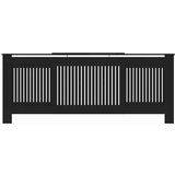 vidaXL Pokrov radiatorja 2 pcs Črna 205x20.5x81.5cm Konstruiran les | Shoptok.si