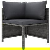 Maison Chic Seti vrtnega pohištva - Vrtna garnitura - Vrtni pohištvo set 3-delna z blazinami poli ratan siva, (21810154) | Shoptok.si