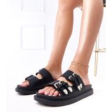 Gemre Black women's slides with decorative buckles Fetta | ePonuda.com