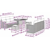  Sjedeća garnitura za vrt 9 kom. Crna poliratan 90 x 55 x 71 cm | shoptok.hr