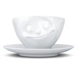 58products Bela porcelanasta skodelica za kavo z motivom nasmeška, 200 ml Cene