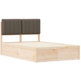  Posteljni okvir z oblazinjenim vzglavjem Taupe 120 x 200 cm, (5000103623) | Shoptok.si