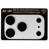 Onasi zaščitno steklo za kamero Full Cover 360°, HD, aluminijast okvir, Anti-Fingerprint za iPhone 17 Pro Max - srebrna | Shoptok.si