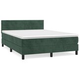 Krevet s oprugama i madracem tamnozeleni 140x200 cm baršunasti | shoptok.hr