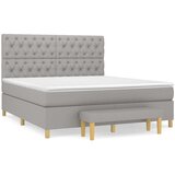  Box spring s madracem svjetlosiva 160x200 cm tkanina | shoptok.hr
