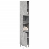 Maison Chic Kopalniška omarica - Kopalniški kabinet betonsko siva 30x30x190 cm inženirski les, (21795033) | Shoptok.si