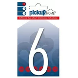 Pickup 3D Home Kućni broj Oslo (Visina: 9 cm, Motiv: 6, Bijele boje, Plastika, Samoljepljivo)
