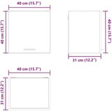 Viseći ormarić Riga Dimljeni hrast i bijela 40 x 31 x 40 cm | shoptok.hr