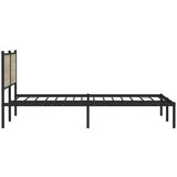 Metalni okvir kreveta bez madraca boja hrasta sonome 200x200 cm | shoptok.hr